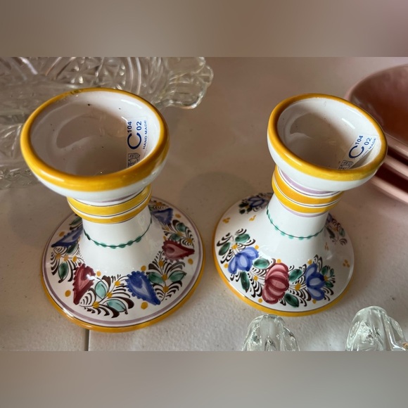 Other - Vintage MODRA SLOVAKIA Majolica Candlestick holders